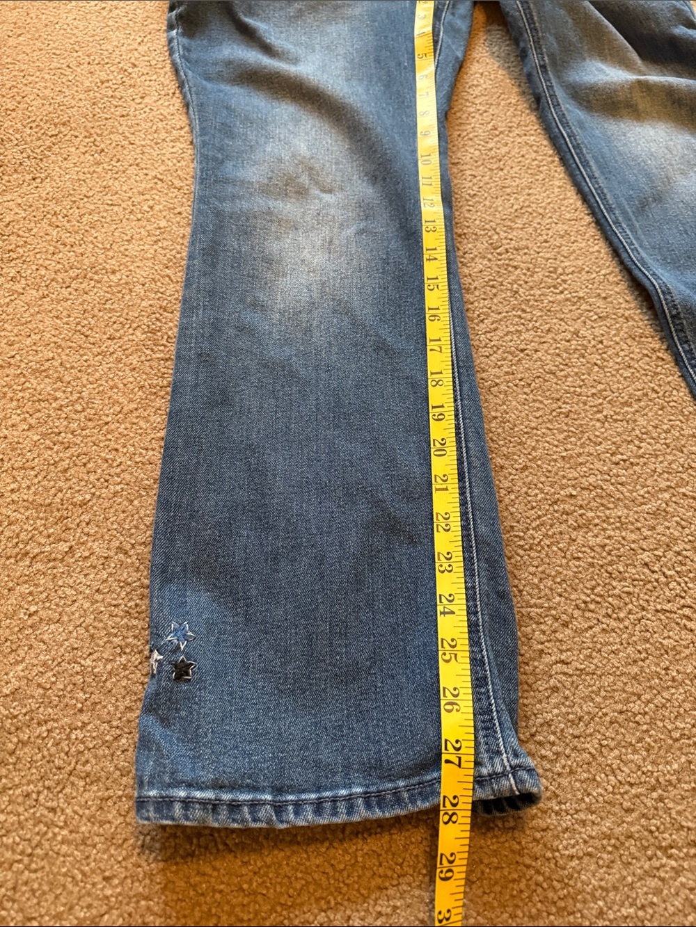 Old Navy Blue Flare Jeans - Women's Stretch Bootcut - Picture 6 of 7